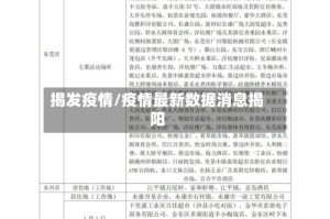 揭发疫情/疫情最新数据消息揭阳