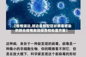 【疫情靖边,靖边县新型冠状病毒感染的肺炎疫情发现报告和处置方案】