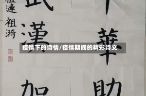 疫情下的诗情/疫情期间的精彩诗文