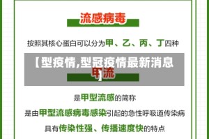 【型疫情,型冠疫情最新消息】
