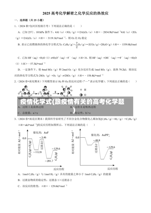 疫情化学式(跟疫情有关的高考化学题)-第1张图片