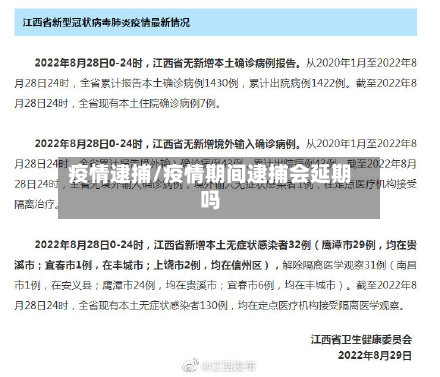 疫情逮捕/疫情期间逮捕会延期吗-第2张图片