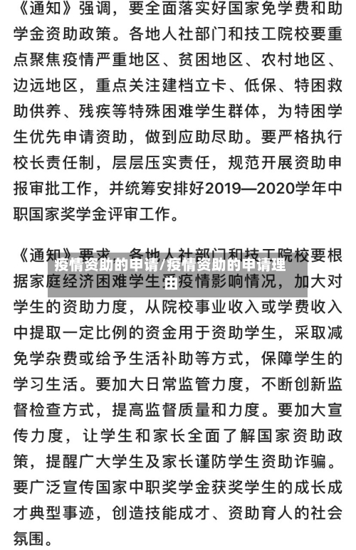 疫情资助的申请/疫情资助的申请理由-第2张图片